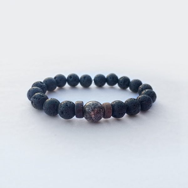Bracciale con perla di cenere